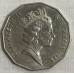 AUSTRALIA 1988 . FIFTY 50 CENTS COIN . FIRST FLEET  BICENTENARY